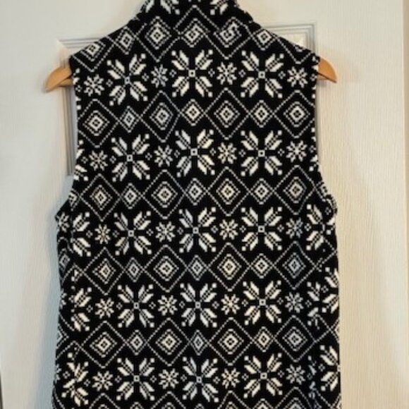 Cuddl Duds Women's Fleece with Stretch Zip Vest Pockets Soft Cozy Black Size XL - Picture 4 of 9